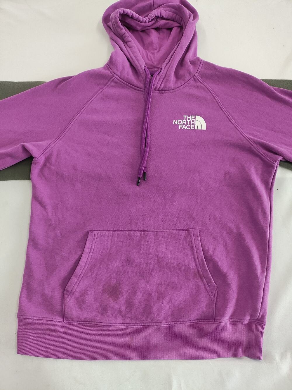 North Face Hoodie Womens M NSE Never Stop EXPLORING Graphic Lavender Sweatshirt